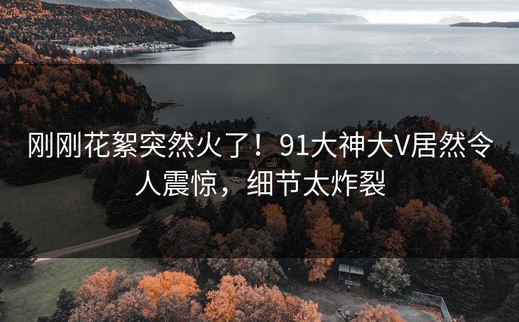 刚刚花絮突然火了！91大神大V居然令人震惊，细节太炸裂